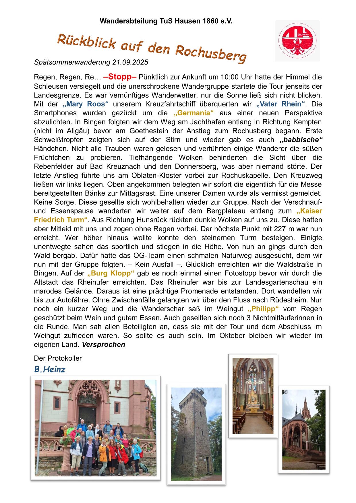 Bild und Abschlussbericht Spätsommerwanderung 21.09.2025 1